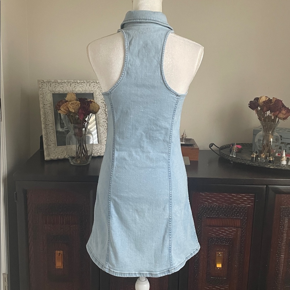 Wrangler Retro 80s Denim Collared Dress size Small - Picture 3 of 10